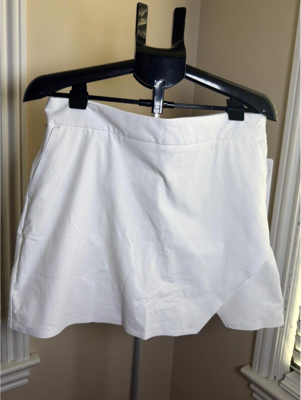 Rhone Birdie Wrap Skort Snow White Size 14 NWT Golf Tennis Pickleball UPF 50+